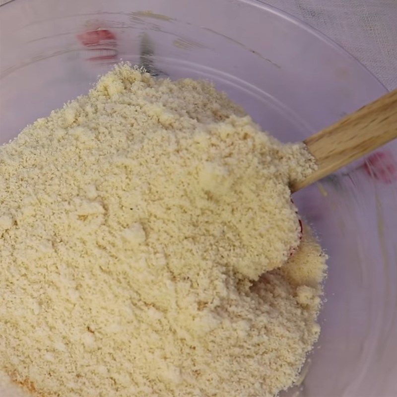 Bước 1 Trộn bột làm vỏ bánh Bánh Trung Thu thập cẩm cho người ăn kiêng