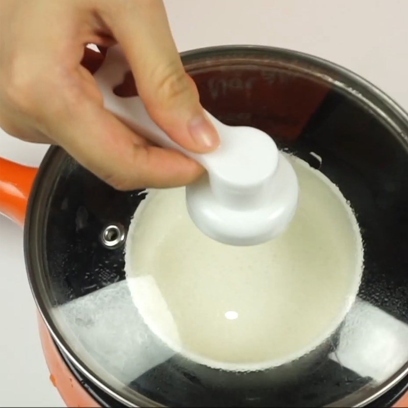 Bước 1 Trộn và hấp hỗn hợp bột mochi Bánh trung thu mochi