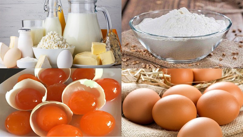 Nguyên liệu món ăn bánh trung thu trứng chảy