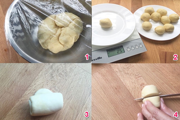 Bước 2 Làm vỏ bánh Bánh trung thu bằng chảo chống dính
