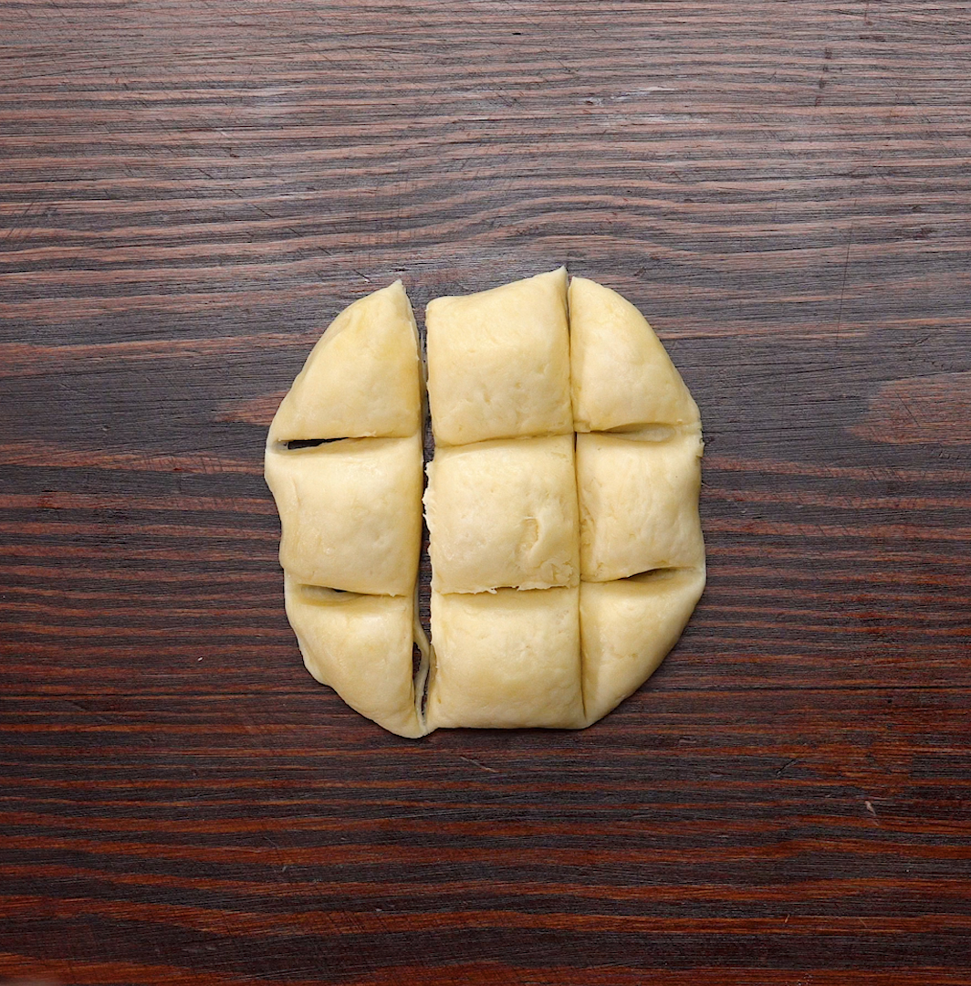 Bước 1 Phần bột khô Bánh trung thu cầu vồng ngàn lớp Nhật Bản