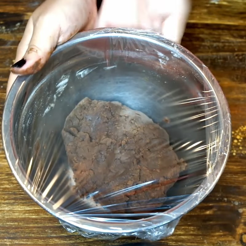 Bước 4 Trộn bột vỏ bánh Bánh Trung Thu socola nhân đậu xanh